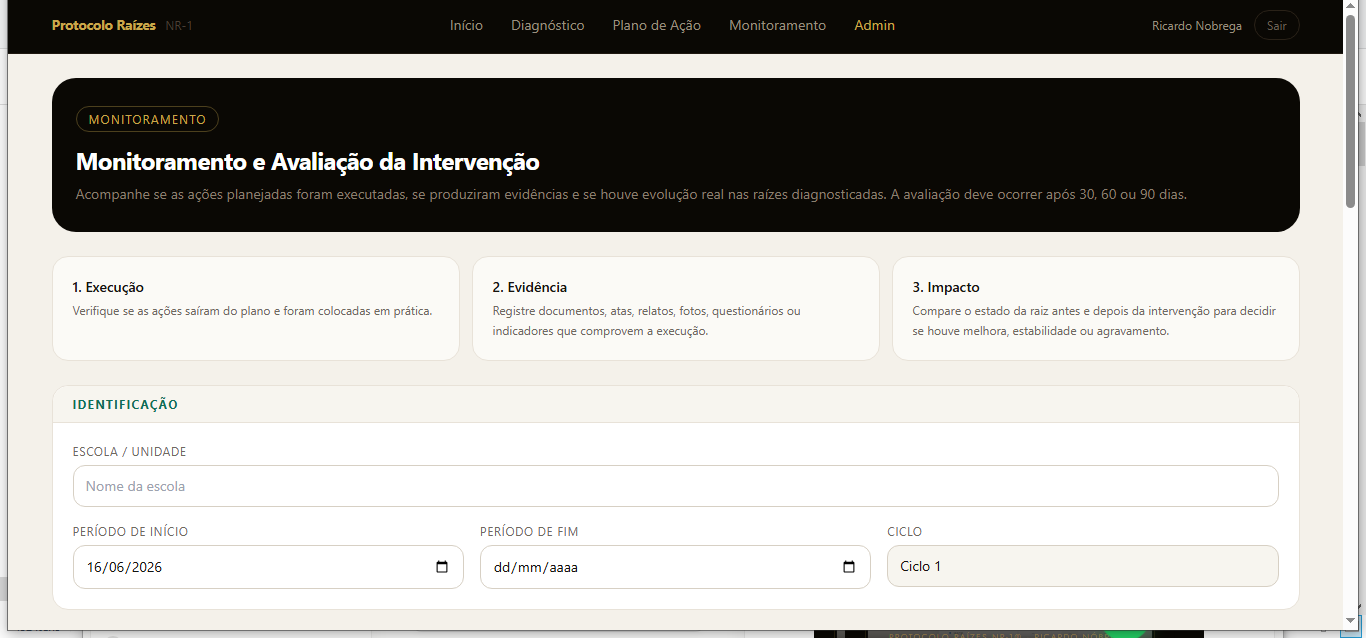 Tela do Monitoramento
